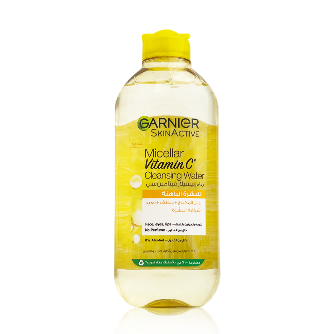 Garnier Skin-Active Micellar Cleansing Water with Vitamin C – For Dull Skin (Large Size)