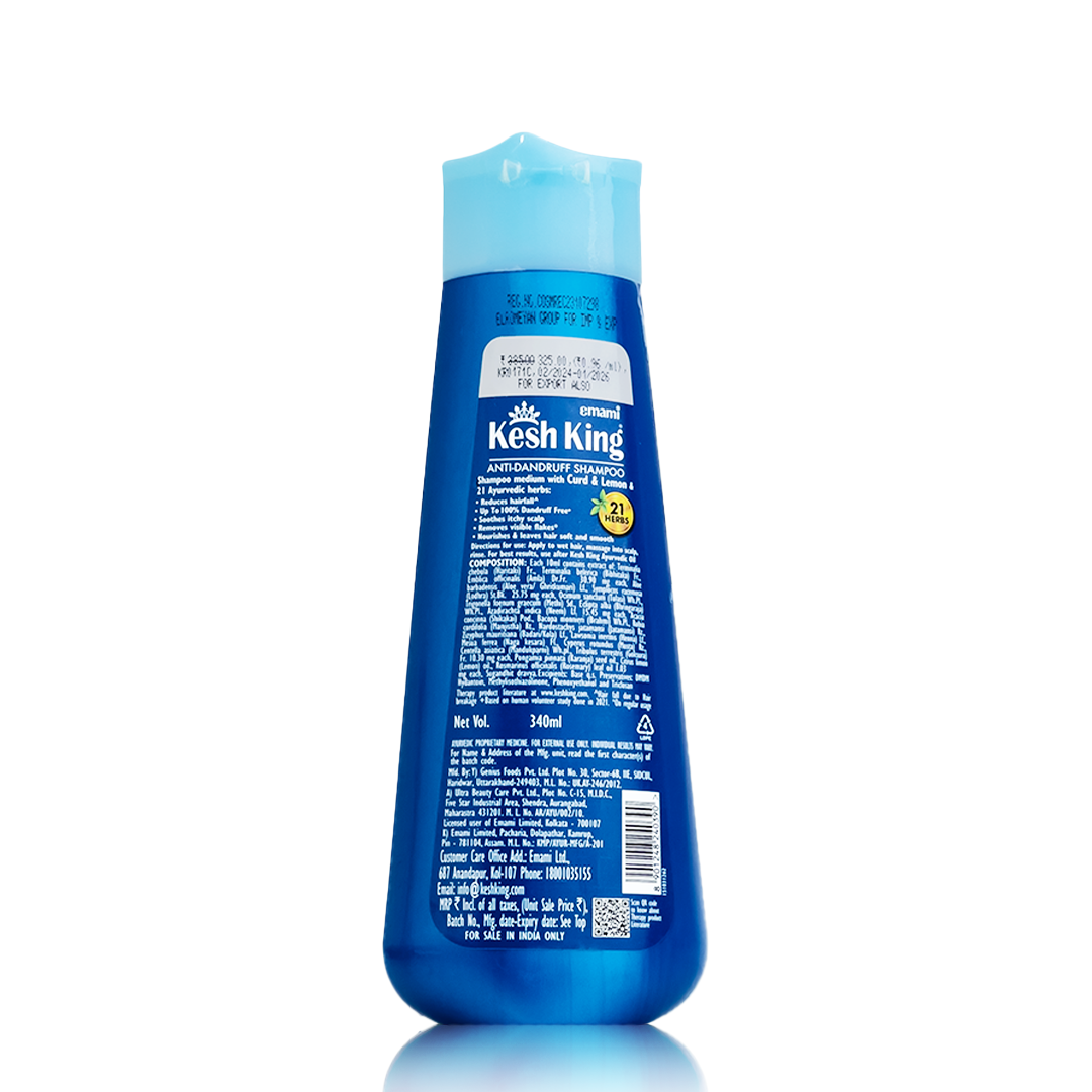 Kesh King – Anti-Dandruff Shampoo with Curd &amp; Lemon (21 Herbs)