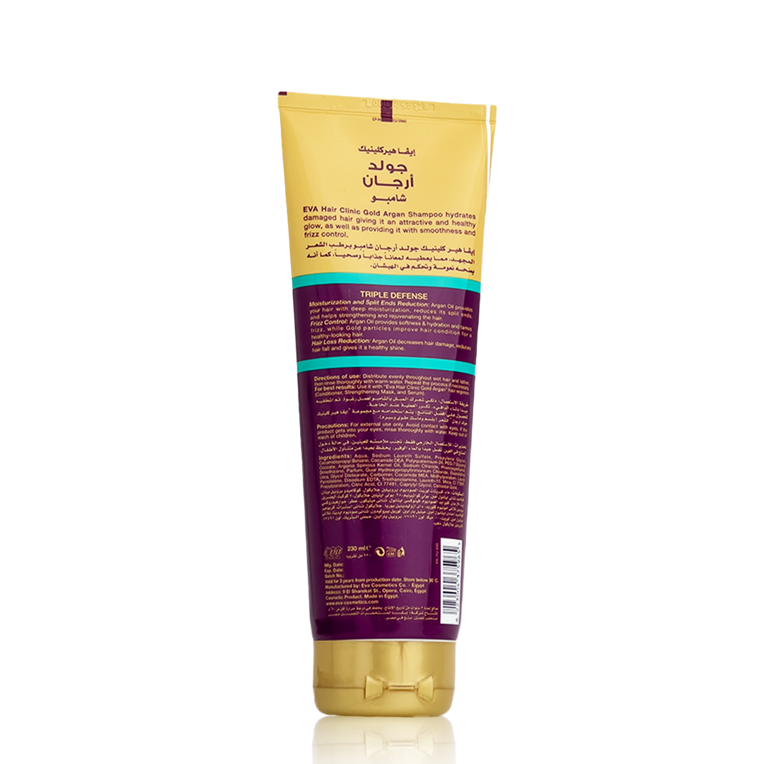 Eva Hair Clinic Gold Argan Shampoo – Triple Defence