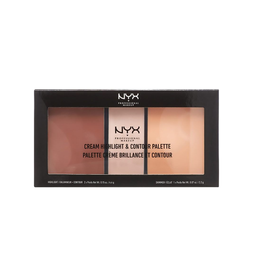 nyx highlighter and contouring palette